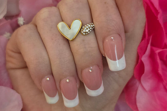 Bague coeur strass