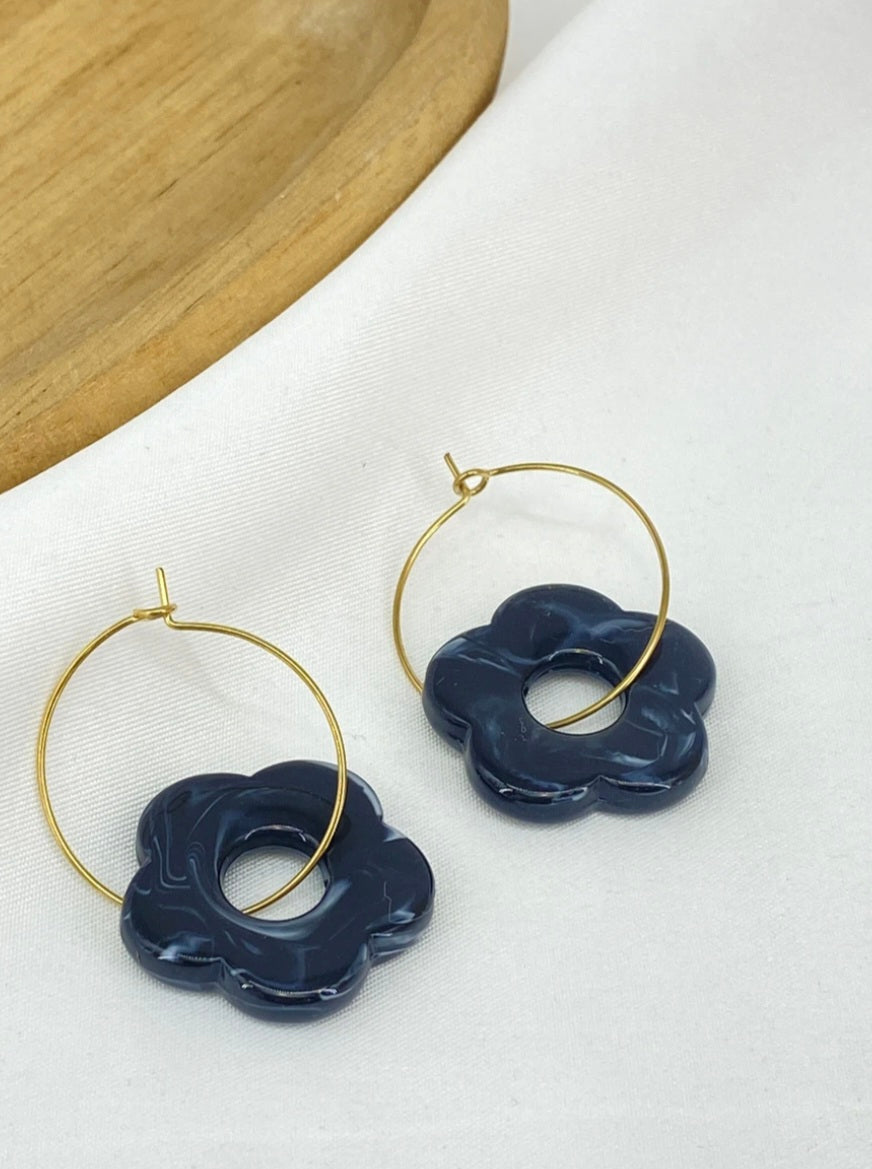 Boucle d'oreille fleur