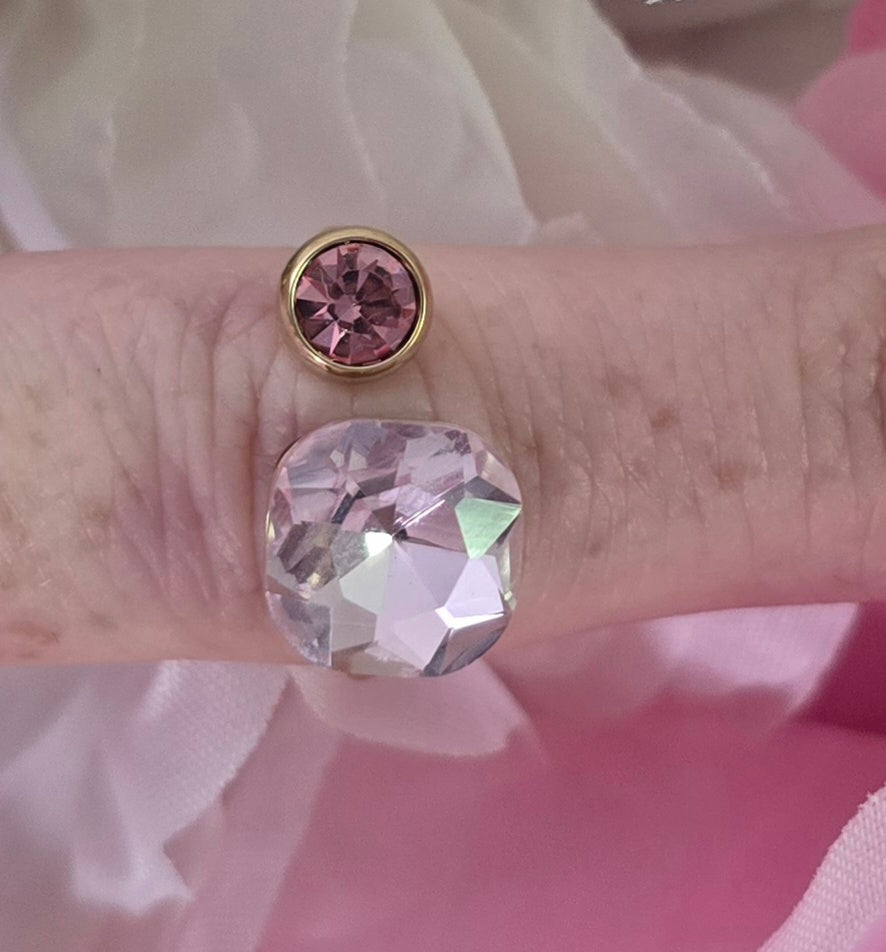 Bague cristaux de verre