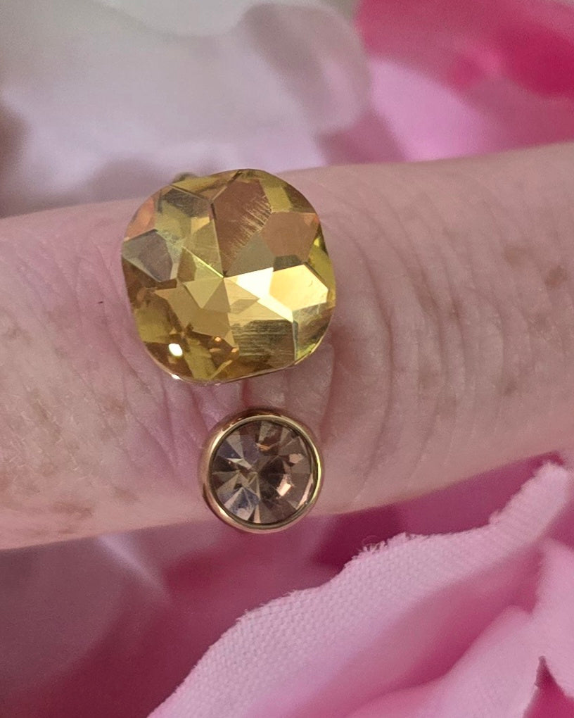 Bague cristaux de verre