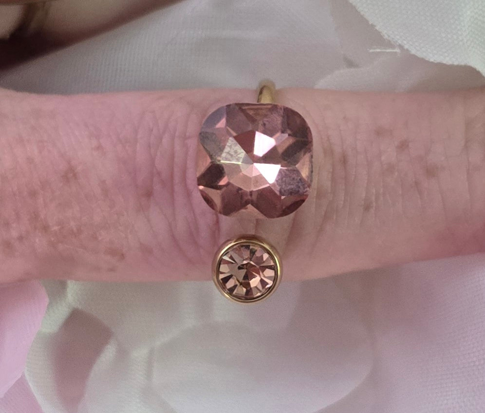Bague cristaux de verre