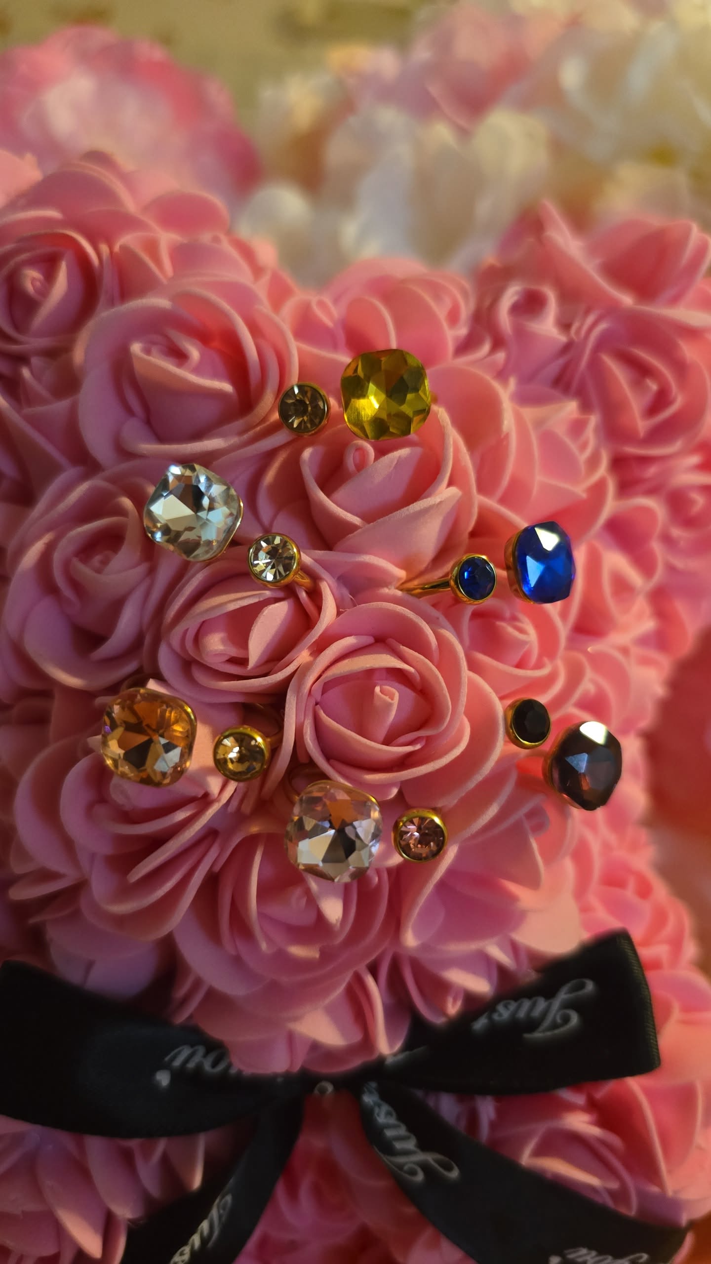 Bague cristaux de verre
