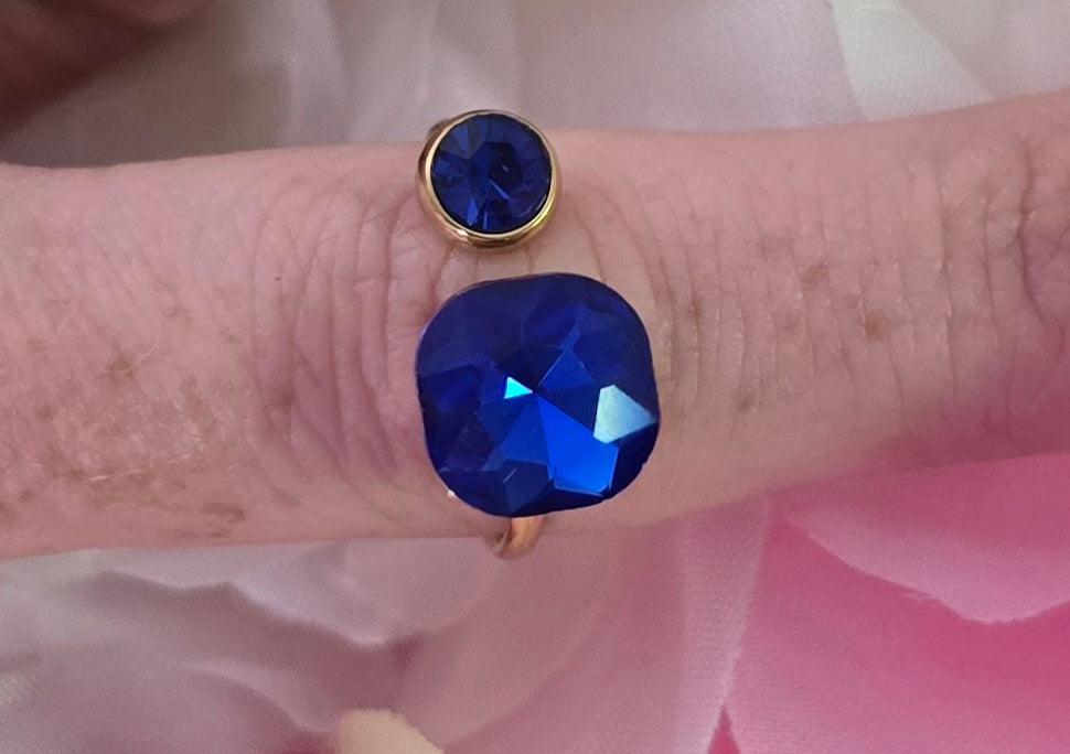 Bague cristaux de verre