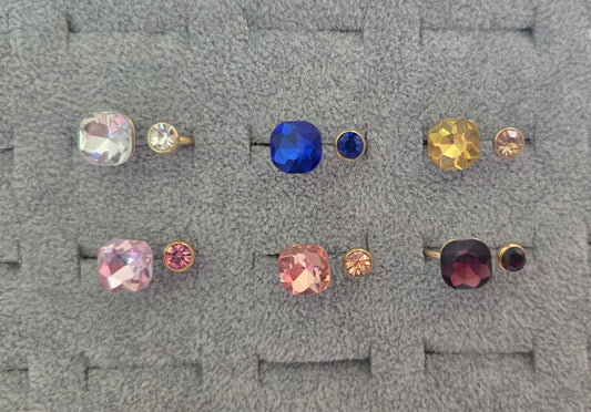 Bague cristaux de verre