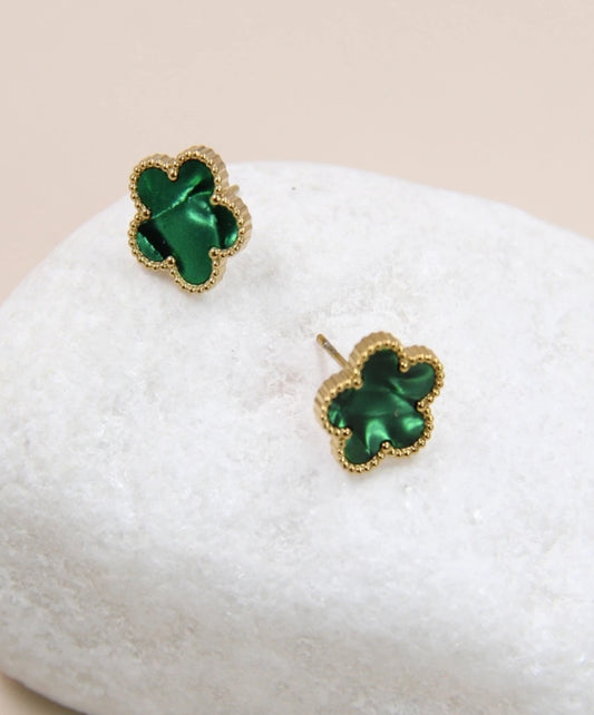 Boucles d'oreilles trèfle
