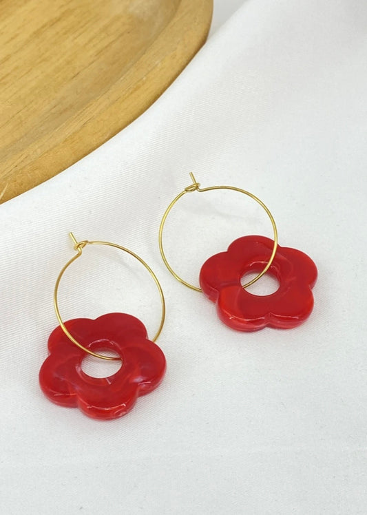 Boucle d'oreille fleur
