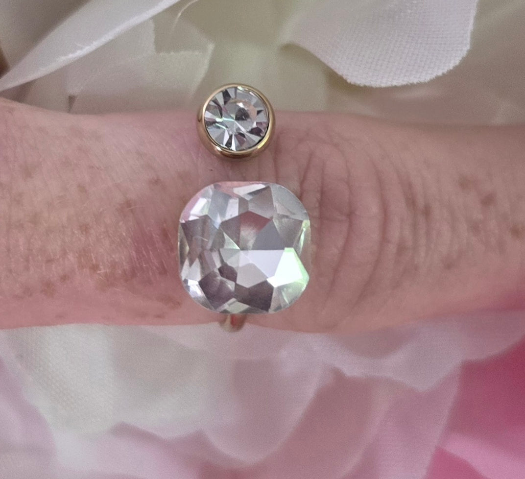 Bague cristaux de verre
