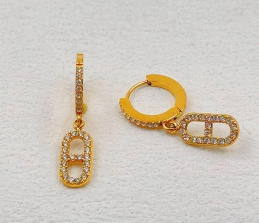 Boucles d'oreilles strass